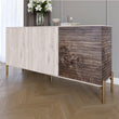 Комод закрыт в гостиную на золотых металлических ножках LION Грей 154x38x76,5 см Самоа Дымчатый/Дерево (LION-041846)