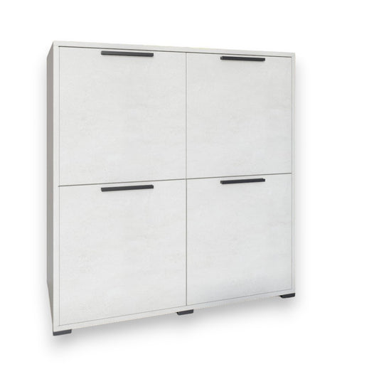 Тумба четырехдверная LION Краш 82x43x86 см Бетон style (LION-041767)