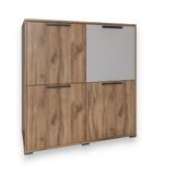 Тумба четырехдверная LION Краш 82x43x86 см Дуб ливорно/Кашемир (LION-041757)