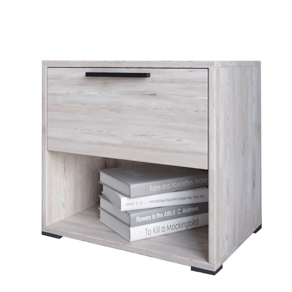 Тумба прикроватная LION Краш с выдвижным ящиком Самоа дымчатый (LION-044125)