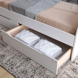 Детская односпальная кровать LION Л-7 с ящиками и ламелями Лили-95 90x200 см Дуб сонома трюфель (LION-041093)