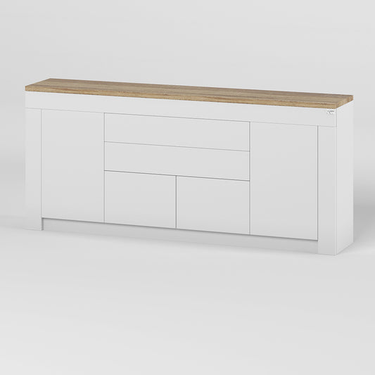 Большой комод LION Ларри-2 Нимфея альба/Дуб сонома трюфель (LION-041063)