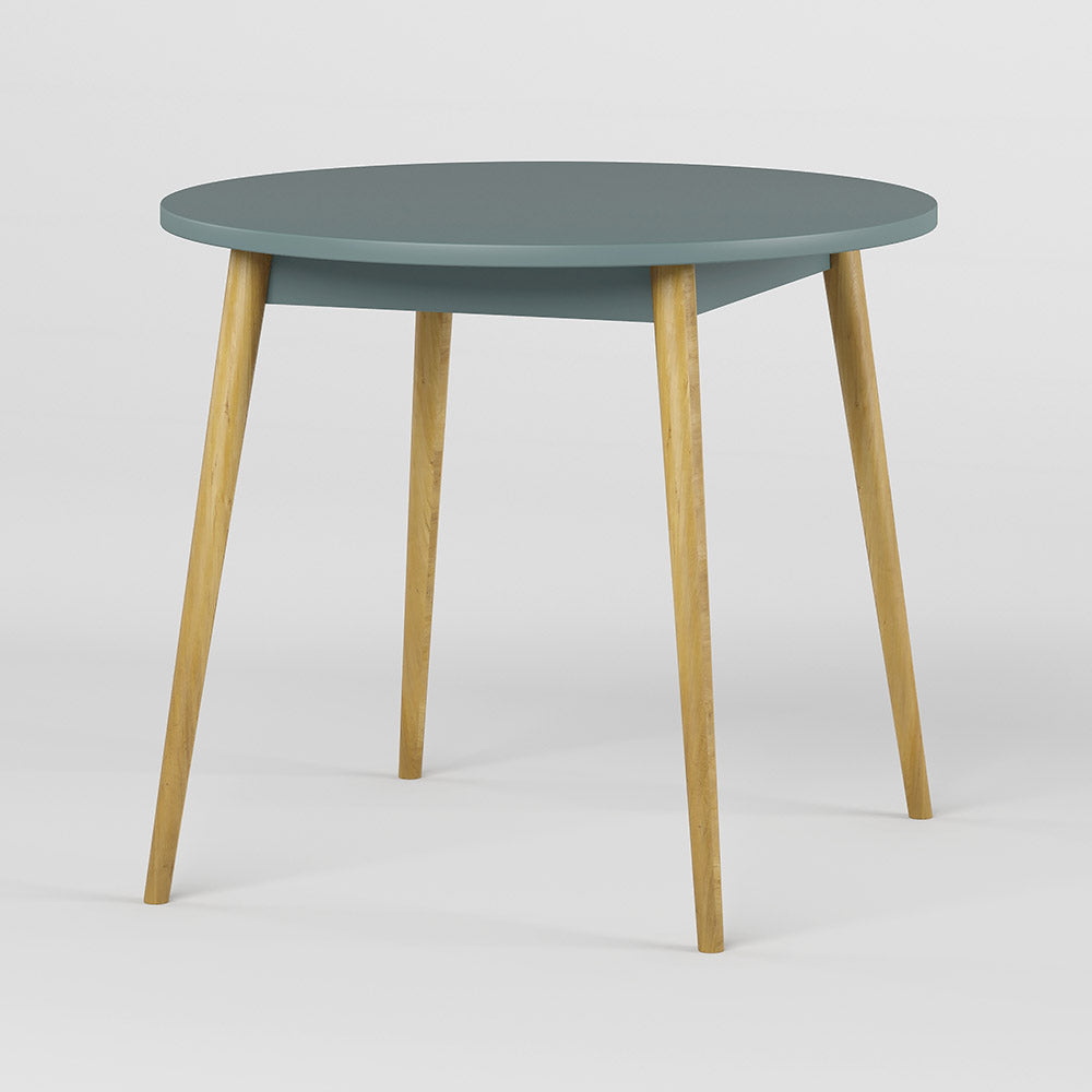 Обеденный стол круглый LION Маями-1 деревянные ножки Гранит серый (LION-041155)