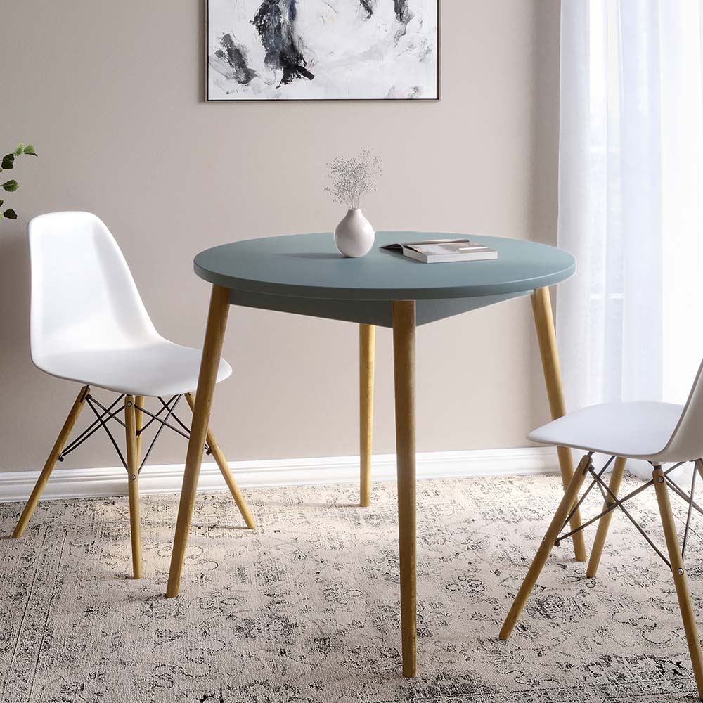 Обеденный стол круглый LION Маями-1 деревянные ножки Гранит серый (LION-041155)