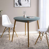 Обеденный стол круглый LION Маями-1 деревянные ножки Гранит серый (LION-041155)