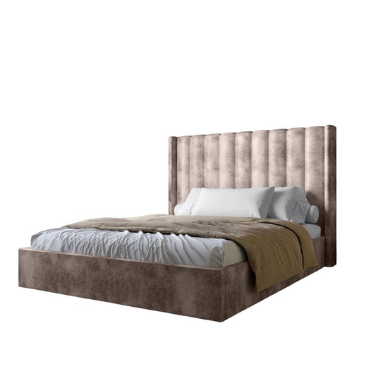 Двуспальная кровать LION Нино 160x200 см SILK 105 Шоколадный (LION-045040)