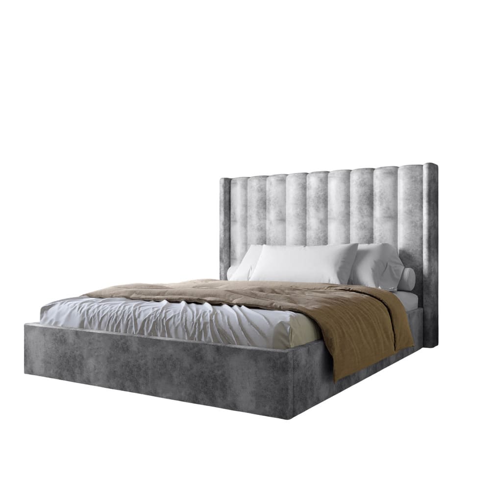 Двуспальная кровать с подъемным механизмом LION Нино 160x200 см SILK 303 Серый (LION-045060)