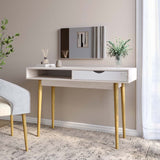 Письменный стол LION Сканди-1 Нимфея Альба (белый)/Самоа дымчатый (LION-041199)