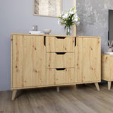 Комод в гостиную с ножками в цвете Орех светлый М-ЗОН Борн 1200 Дуб артизан (MZN-031091)