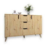 Комод в гостиную с ножками в цвете Орех светлый М-ЗОН Борн 1200 Дуб артизан (MZN-031091)