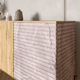 Комод в гостиную на черных металлических ножках LION Грей 204x38x76,5 см Антрацит/Кашемир (LION-042621)