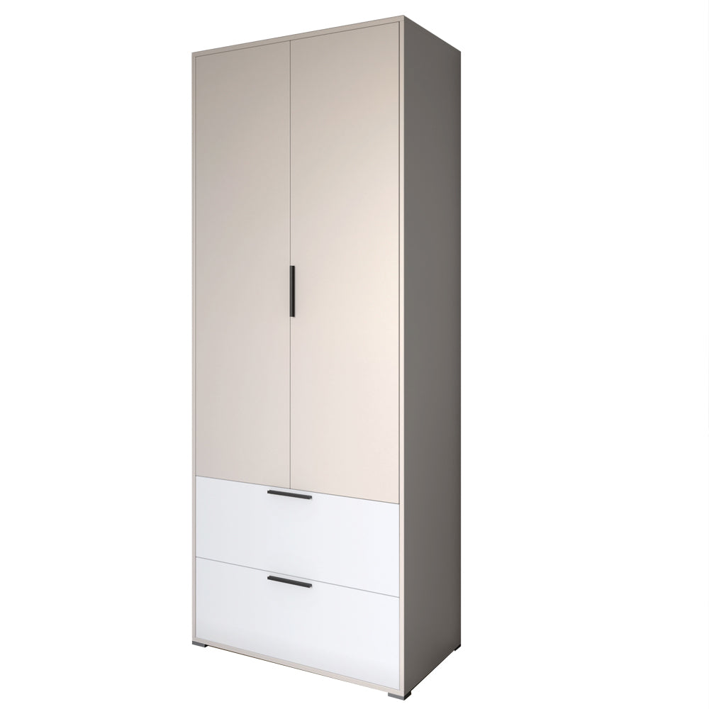 Шкаф распашный двухдверный LION Краш с 2 ящиками Кашемир/Нимфея альба (LION-044006)