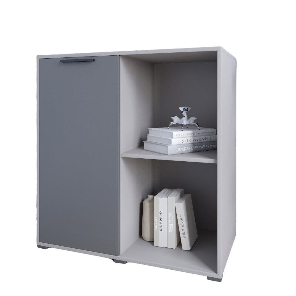 Тумба однодверная LION Краш 82x43x86 см Кашемир/Антрацит (LION-044116)