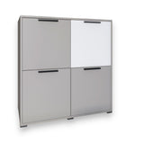 Тумба четырехдверная LION Краш 82x43x86 см Кашемир/Нимфея Альба (LION-041768)