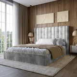 Двуспальная кровать с подъемным механизмом LION Нино 180x200 см SILK 101 Бежевый (LION-045021)