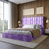 Двуспальная кровать с подъемным механизмом LION Нино 160x200 см SILK 401 Лавандовый (LION-045061)