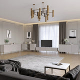 Комплект модульный для гостиной LION Грей 4 элемента с золотыми металлическими ножками Кашемир/Кашемир (LION-042853)