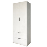 Шкаф распашный двухдверный LION Краш с 2 ящиками Бетон style (LION-044007)