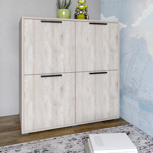 Тумба четырехдверная LION Краш 82x43x86 см Самоа дымчатый (LION-041769)