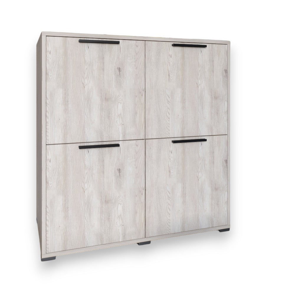 Тумба четырехдверная LION Краш 82x43x86 см Самоа дымчатый (LION-041769)