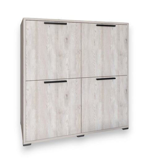 Тумба четырехдверная LION Краш 82x43x86 см Самоа дымчатый (LION-041769)