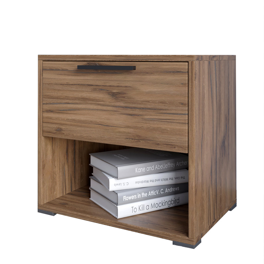 Тумба прикроватная LION Краш с выдвижным ящиком Дуб леворно (LION-044137)