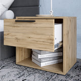 Тумба прикроватная LION Краш с выдвижным ящиком Дуб леворно (LION-044137)