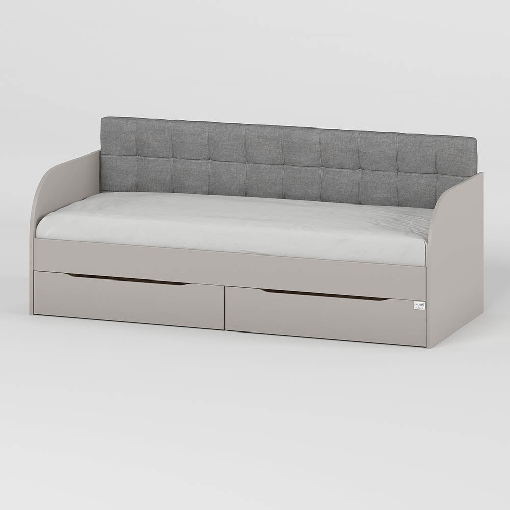 Детская односпальная кровать LION Л-7 с ящиками и ламелями Лили-95 90x200 см Кашемир (LION-041095)