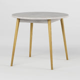 Обеденный стол круглый LION Маями-1 деревянные ножки Бетон (LION-041147)