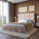 Двуспальная кровать с подъемным механизмом LION Нино 180x200 см SILK 402 Лотус (LION-045032)