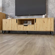 Тумба под телевизор с черными ножками М-ЗОН Борн 1600 Дуб Артизан (MZN-031083)