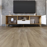 Тумба под телевизор с черными ножками М-ЗОН Борн 1600 Дуб Артизан (MZN-031083)