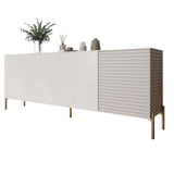 Комод на золотых металлических ножках LION Грей 204x38x76,5 см Бетон Style/Кашемир (LION-042643)