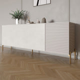 Комод на золотых металлических ножках LION Грей 204x38x76,5 см Бетон Style/Кашемир (LION-042643)