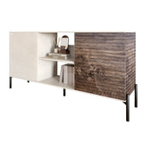 Комод открытый на черных металлических ножках LION Грей Бетон Style/Дерево (LION-042758)