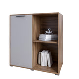 Тумба однодверная LION Краш 82x43x86 см Дуб ливорно/Кашемир (LION-044118)