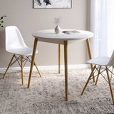 Обеденный стол круглый LION Маями-1 деревянные ножки Бетон Style (LION-041148)