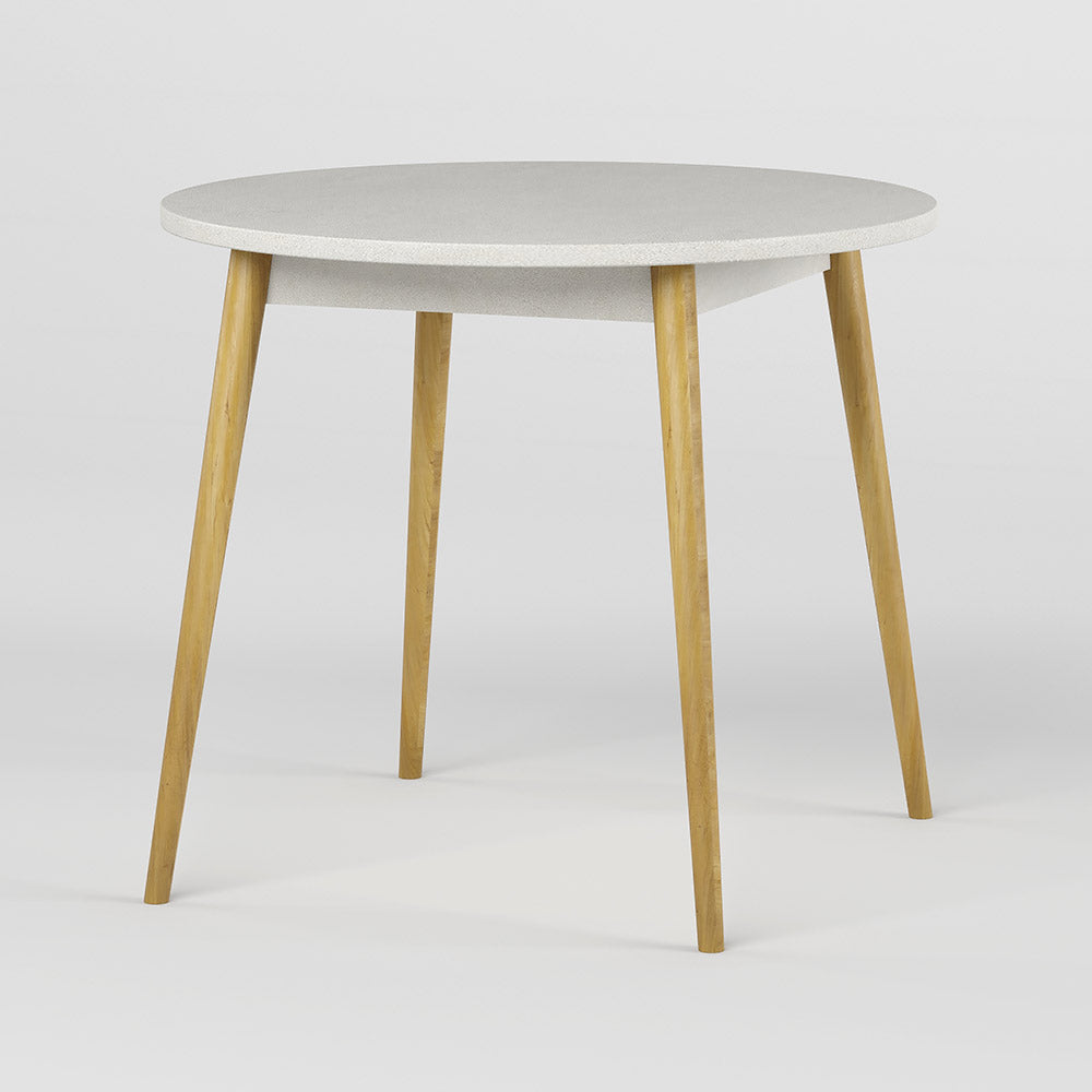 Обеденный стол круглый LION Маями-1 деревянные ножки Бетон Style (LION-041148)