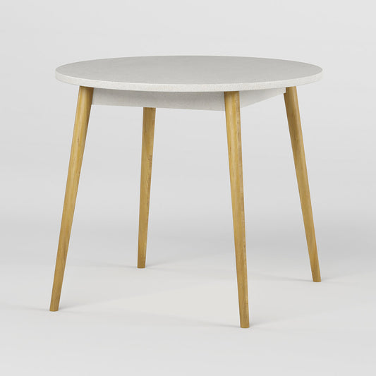 Обеденный стол круглый LION Маями-1 деревянные ножки Бетон Style (LION-041148)