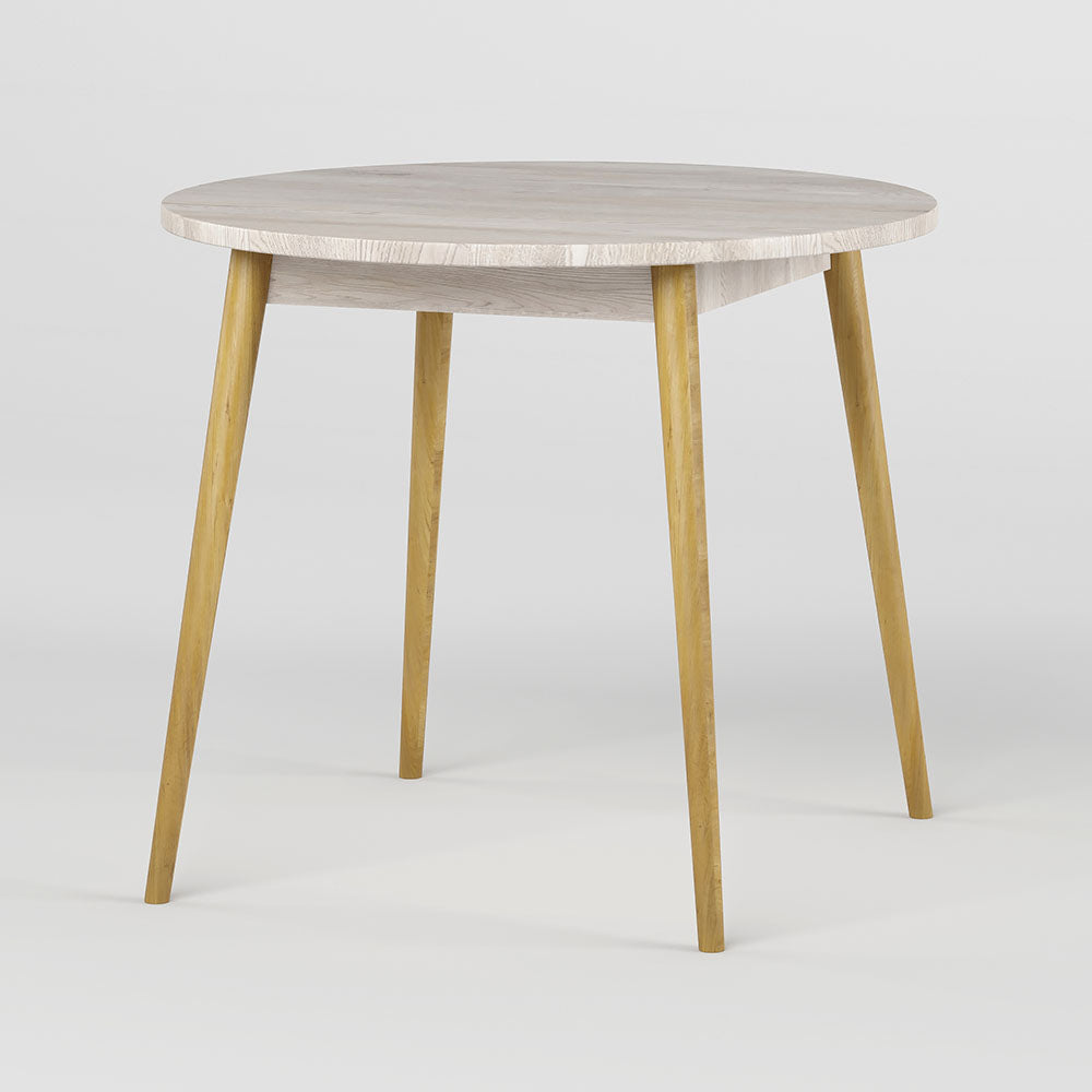 Обеденный стол круглый LION Маями-1 деревянные ножки Самоа дымчатый (LION-041158)