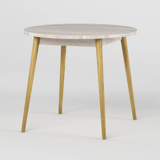 Обеденный стол круглый LION Маями-1 деревянные ножки Самоа дымчатый (LION-041158)