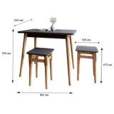 Стол и 4 табурета обеденный комплект для кухни Маями-2 кромка ПВХ 0,45 мм Самоа дымчатый (LION-041244)