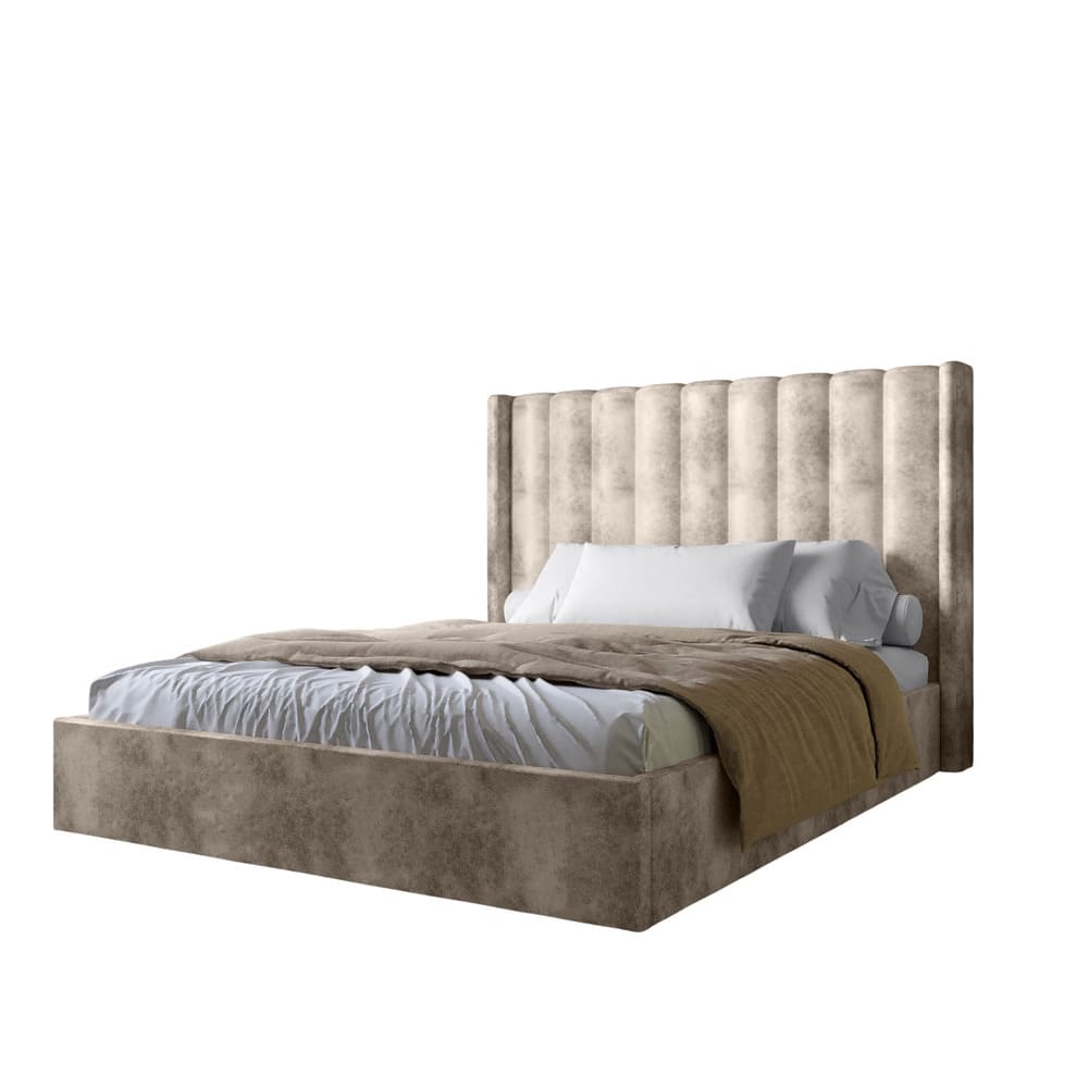 Двуспальная кровать с подъемным механизмом LION Нино 160x200 см SILK 103 Кремовый (LION-045053)