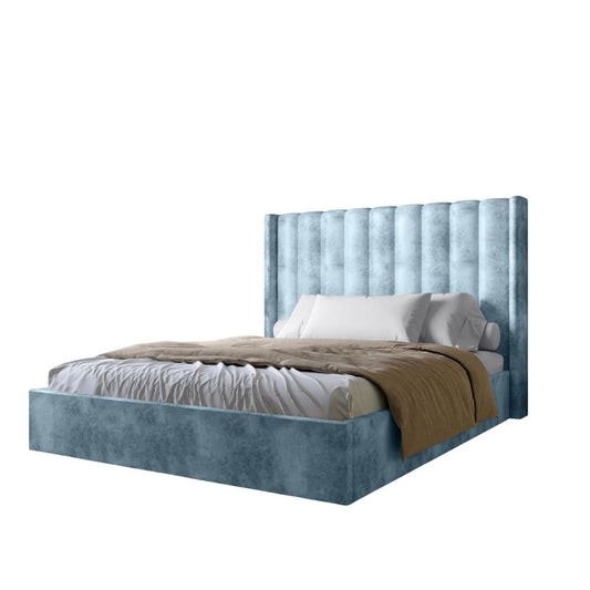 Двуспальная кровать с подъемным механизмом LION Нино 160x200 см SILK 501 Небесно-голубой (LION-045063)