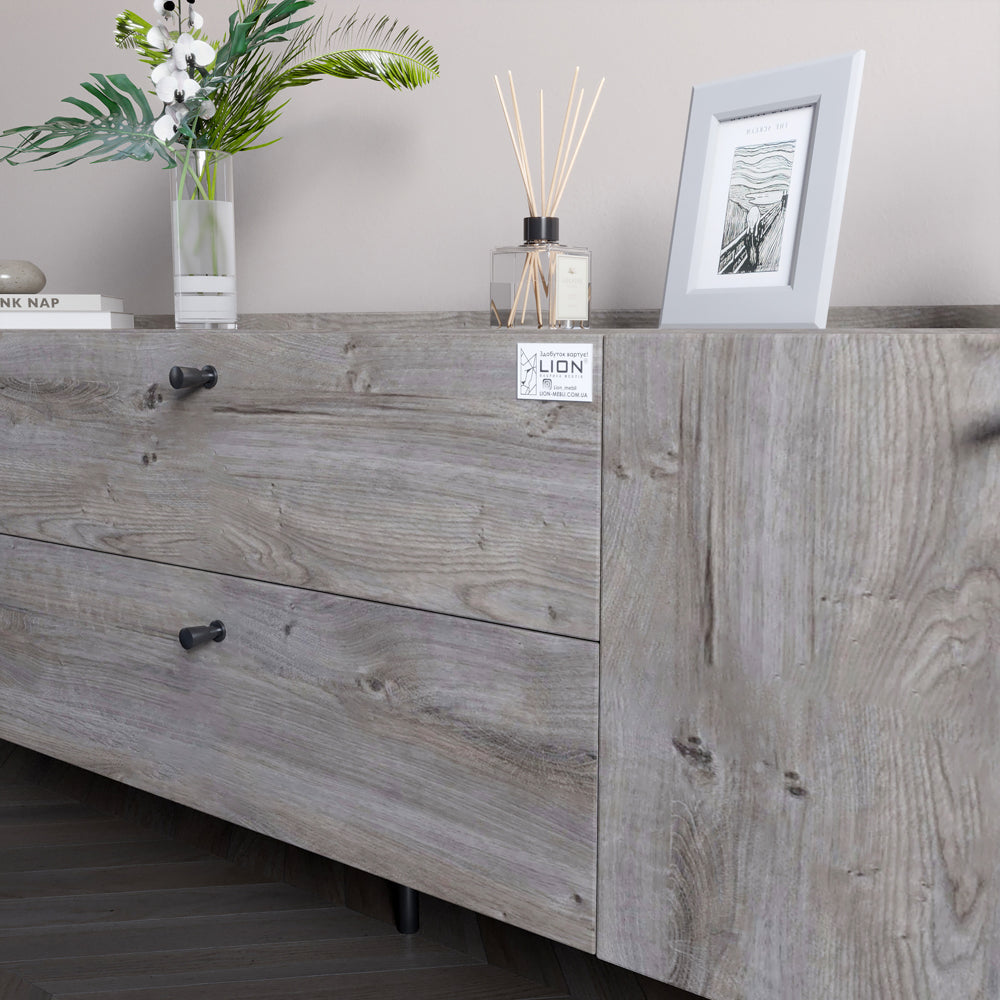 Гарнитур в спальню 2 тумбы под телевизор LION Wood Дуб Сонома (LION-041527)