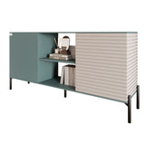 Комод открытый на черных металлических ножках LION Грей Гранит серый/Кашемир (LION-042870)