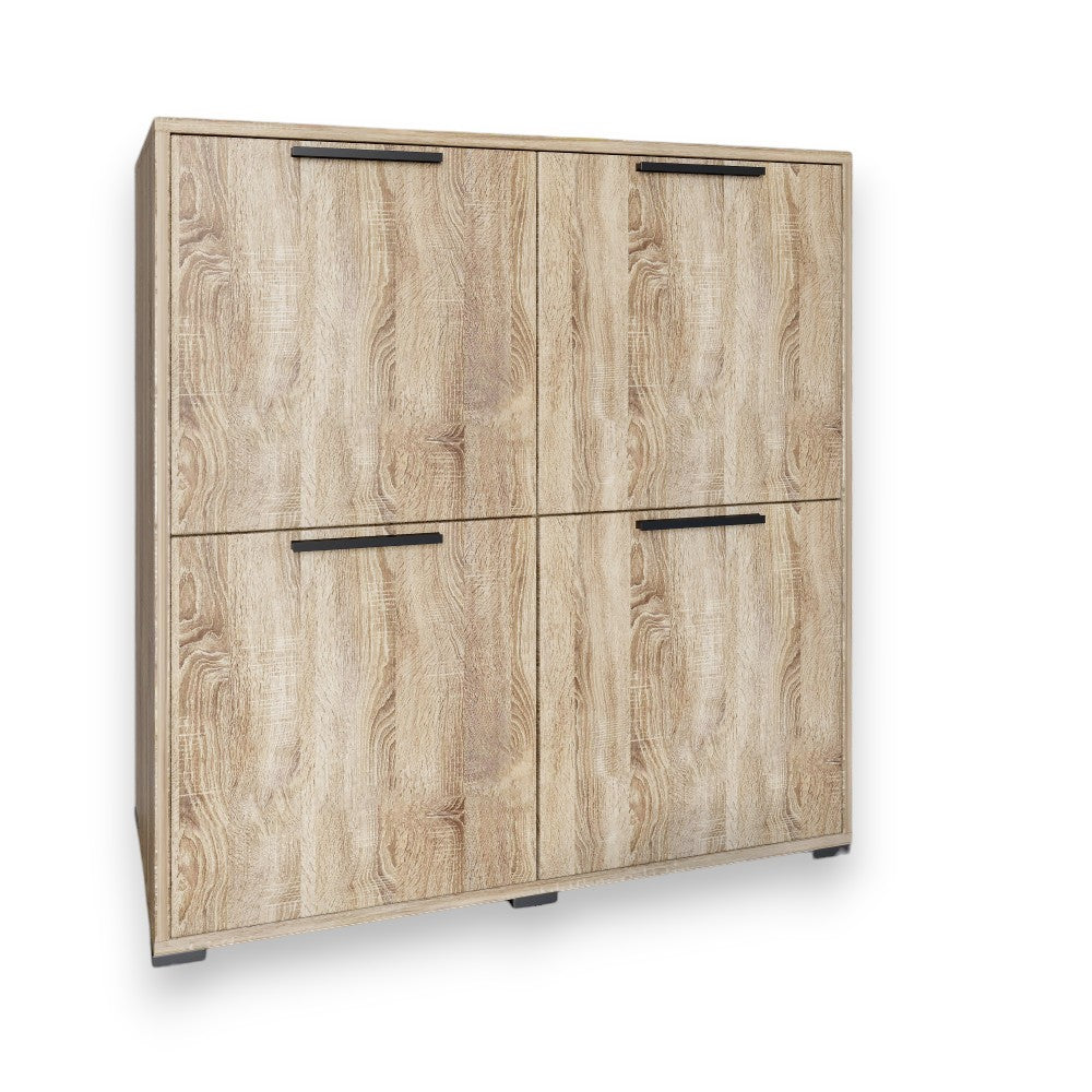 Тумба четырехдверная LION Краш 82x43x86 см Дуб сонома (LION-041761)