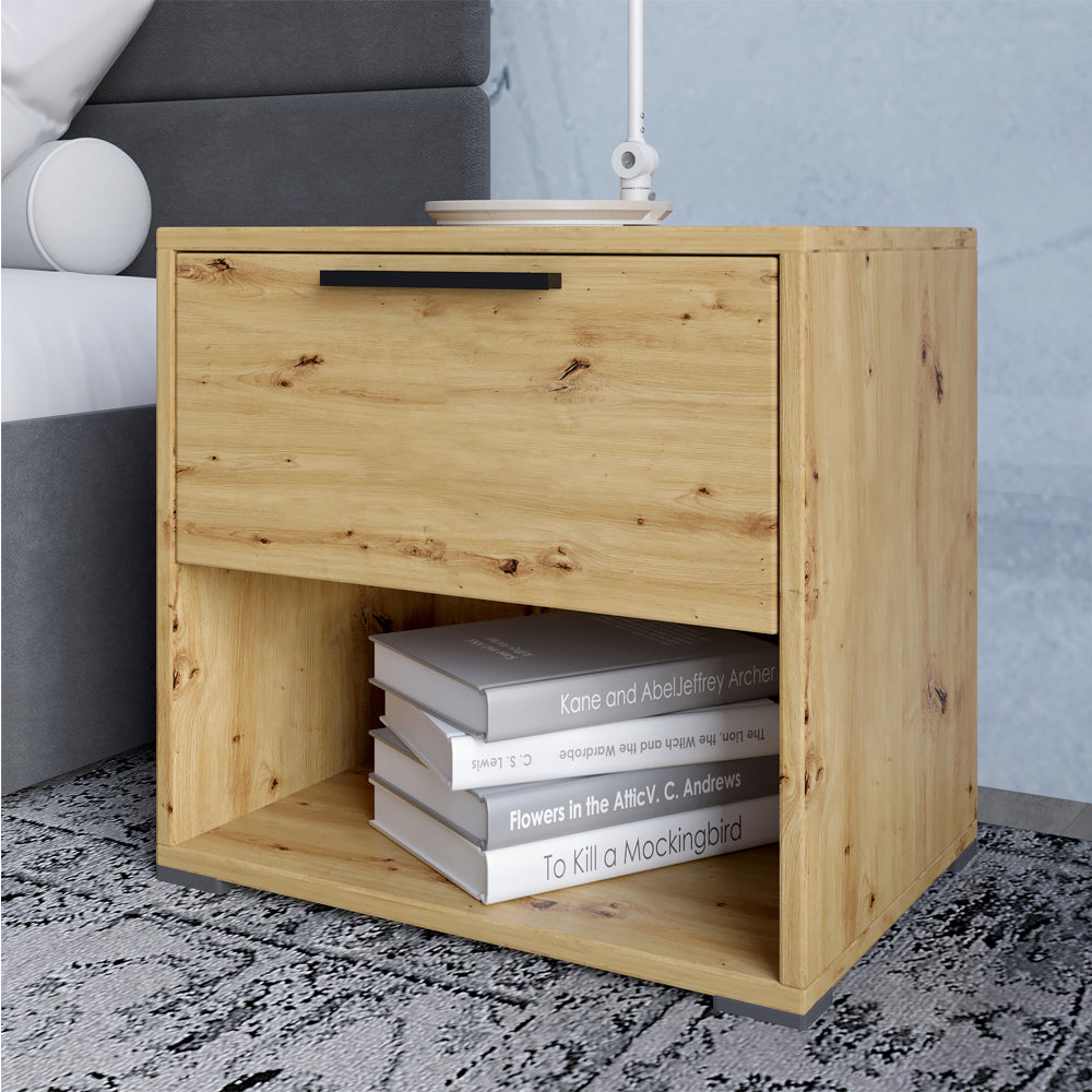 Тумба прикроватная LION Краш с выдвижным ящиком Дуб артизан (LION-044139)