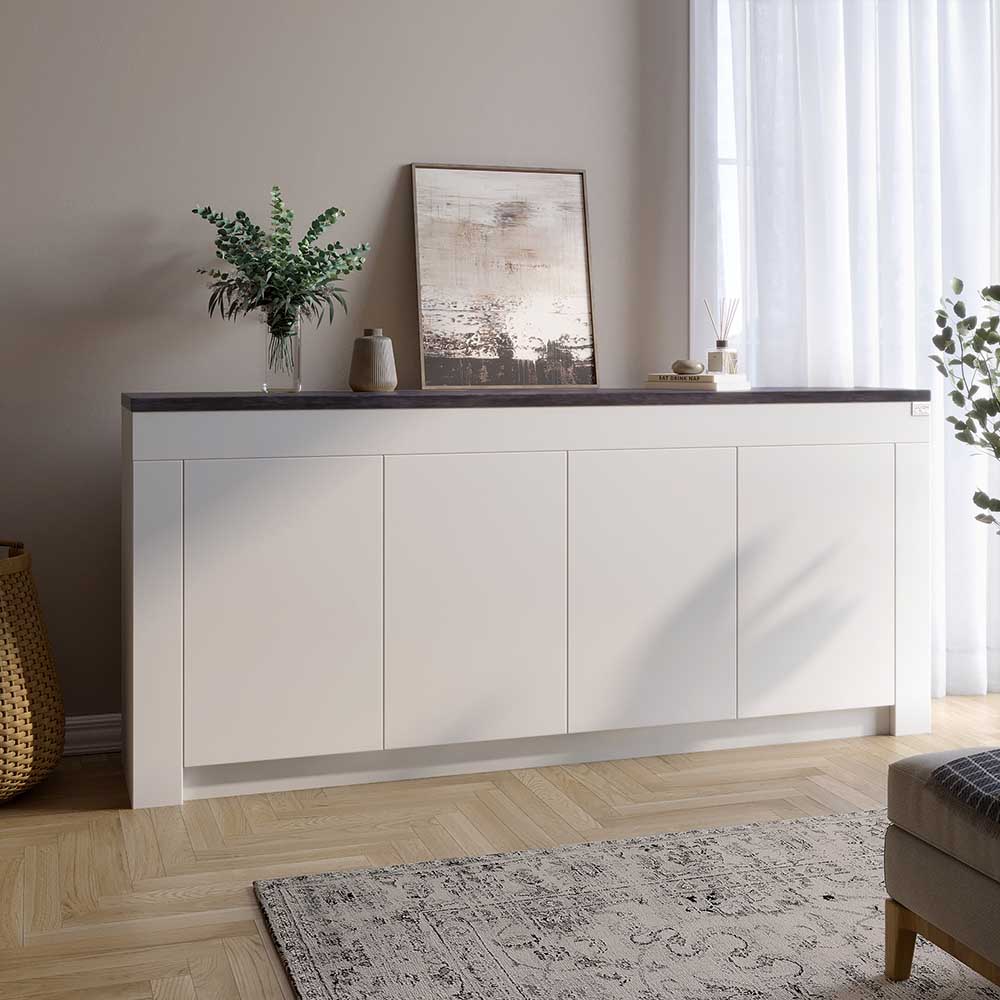 Большой комод LION Ларри-1 Нимфея альба/Бетон Темный (LION-041043)