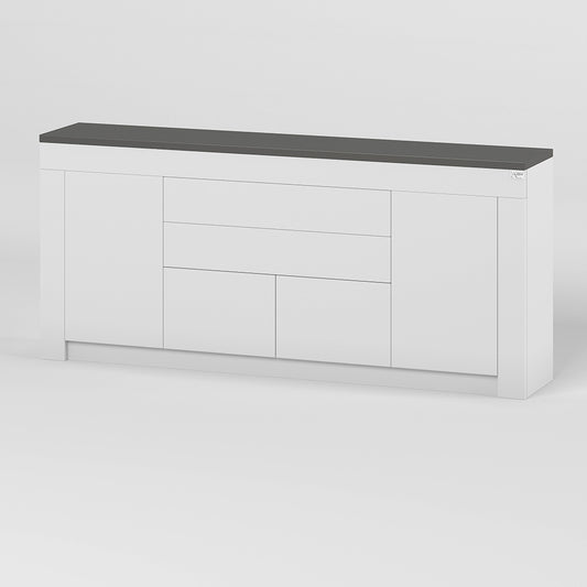 Большой комод LION Ларри-2 Нимфея альба/Антрацит (LION-041057) ТОП